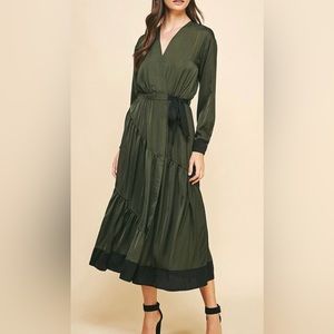 Pinch | Dresses | Boho Wrap Dress Olive M | Poshmark
